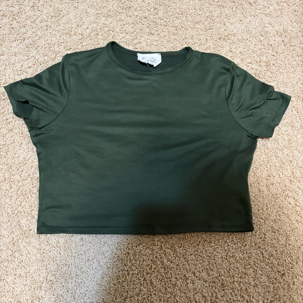 Sadie & Sage Forest Green Crop Top